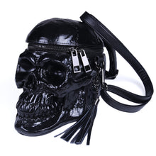 Load image into Gallery viewer, Gothic Skull Black Handbag Women
