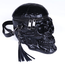 Load image into Gallery viewer, Gothic Skull Black Handbag Women
