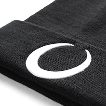 Load image into Gallery viewer, Grunge Black Crescent Moon Beanie
