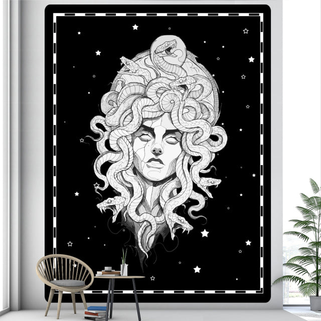 Medusa tapestry wall decoration