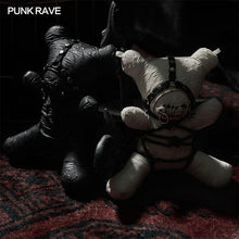 Load image into Gallery viewer, PUNKRAVE Girl&#39;s Gothic Dark Taboo Cute Bear Detachable Chain Home Furnishings Decoration Bear Doll Women Accessories
