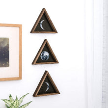 Load image into Gallery viewer, Wood Triangular Frame Moon Pattern Wall Art
