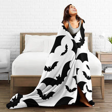 Load image into Gallery viewer, Halloween Bats Silhouette Blanket
