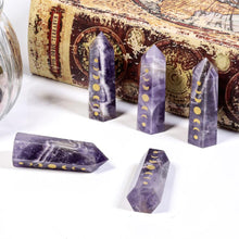 Load image into Gallery viewer, Moon Phase Lunar Eclipse Changing Moon Phase Crystal Point Wand
