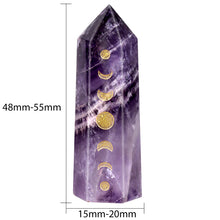 Load image into Gallery viewer, Moon Phase Lunar Eclipse Changing Moon Phase Crystal Point Wand
