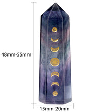 Load image into Gallery viewer, Moon Phase Lunar Eclipse Changing Moon Phase Crystal Point Wand
