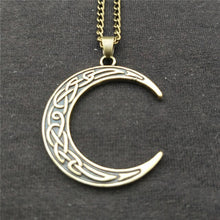 Load image into Gallery viewer, Irish Knot Goddess Crescent Moon Necklace
